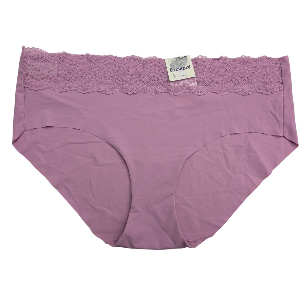 b.tempt'd 978267‎ b.bare Hipster Panty Lace X-Large Light Purple NWT